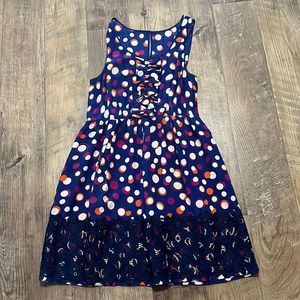 Anthropologie Moulinette Souers Polka dot Dress 100% Silk Size 12